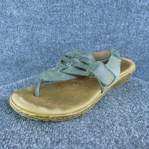 Born Women Thong Sandal Shoes Size 8 Medium Green‎ Leather